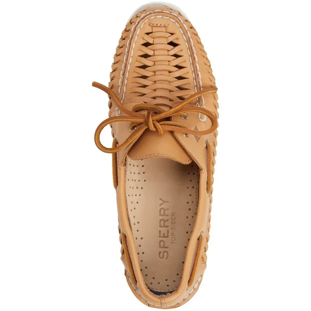 Sperry Authentic Original 2-Eye Women's US 7.5 Brown Moc Toe Boat Shoe HTAT1378